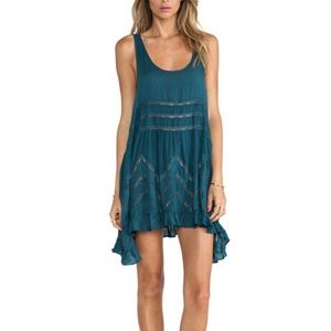 Free People Intimate Trapeze Voile slip turquoise